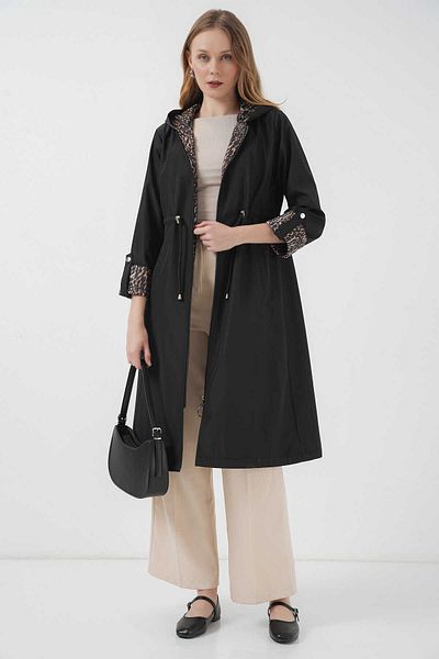 GABRİA Gabria Hooded Zippered Trenchcoat
