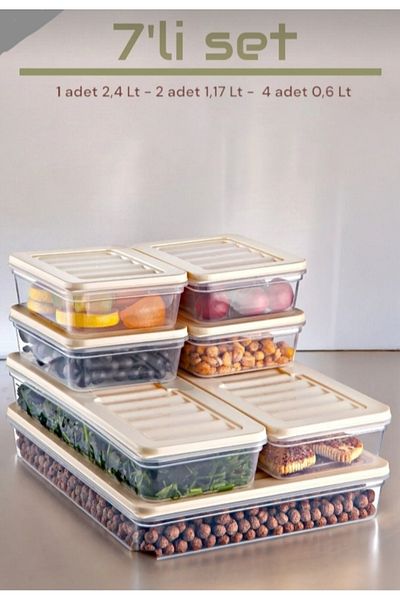 VİZYON Refrigerator Organizer Set Ice Cube Storage Container Set Ice Cube Container