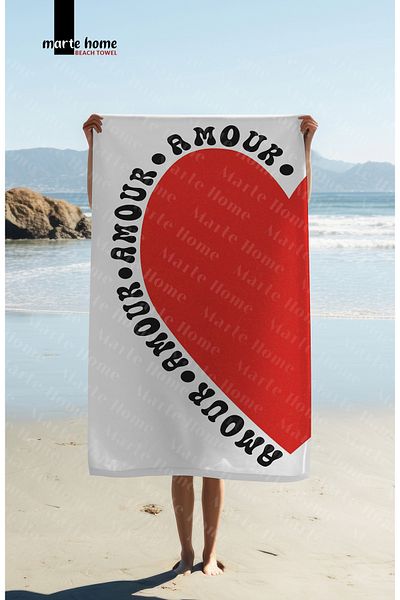Marte Home Amour Printed Beach Towel