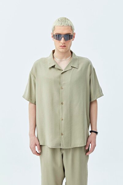 VAMOSCLO Basic Oversize Linen Suit Khaki