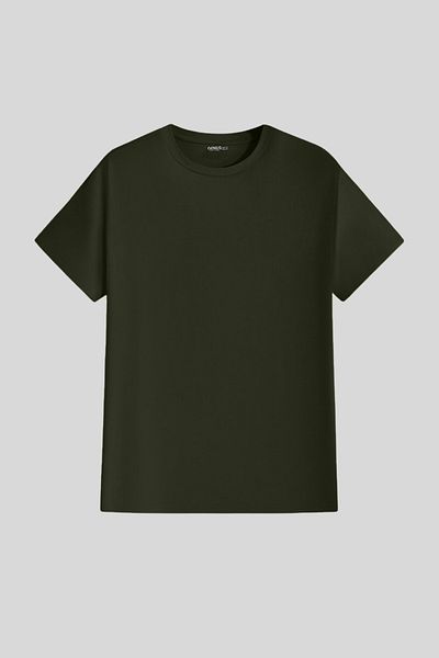 GENIUS STORE تي شيرت رجالي ذو مقاس قياسي تي شيرت أساسي برقبة دائرية BASIC-MANLESS1