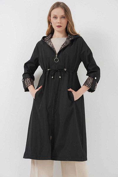 GABRİA Gabria Hooded Zippered Trenchcoat