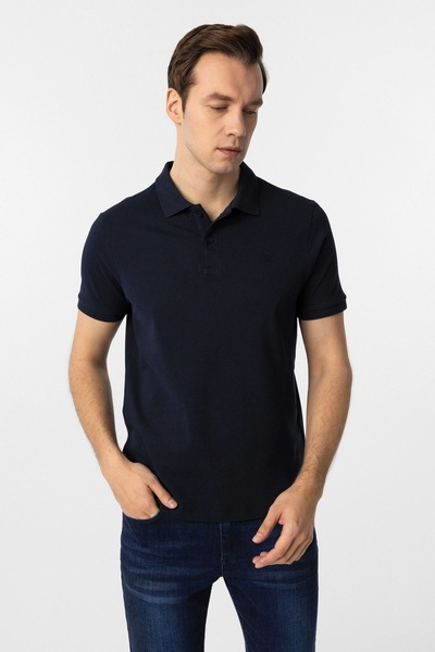 SÜVARİ Μπλουζάκι Polo Collar από βαμβακερό ύφασμα Cavalry Slim Fit