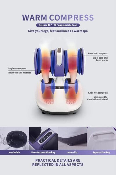 ARES uComfort Foot & Calf | 2 intensity adjustment | Full-Coverage 360° | Soothing Heat Feature | R