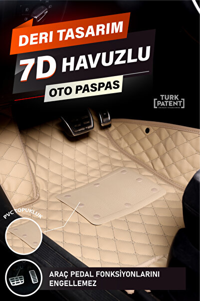 stiloto VOLKSWAGEN JETTA (2005-2011) UYUMLU DERİ 7D HAVUZLU TAM SET OTO PASPA...