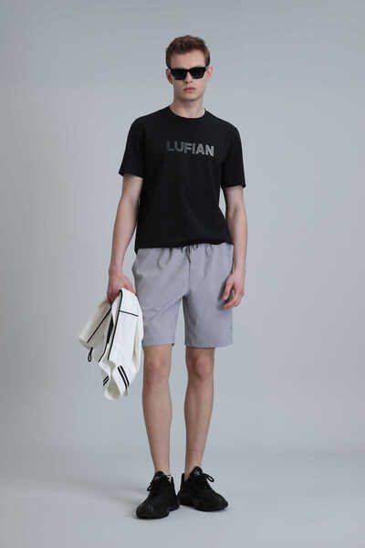 Lufian Pantaloni scurți albaștri pentru bărbați Trening Gri deschis