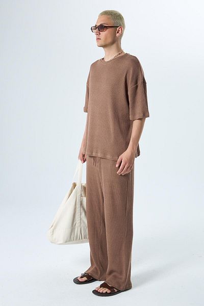 VAMOSCLO Basic Oversize Suit Brown
