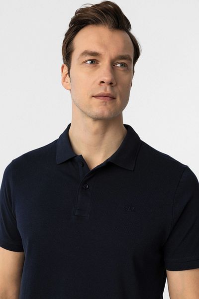 SÜVARİ Μπλουζάκι Polo Collar από βαμβακερό ύφασμα Cavalry Slim Fit
