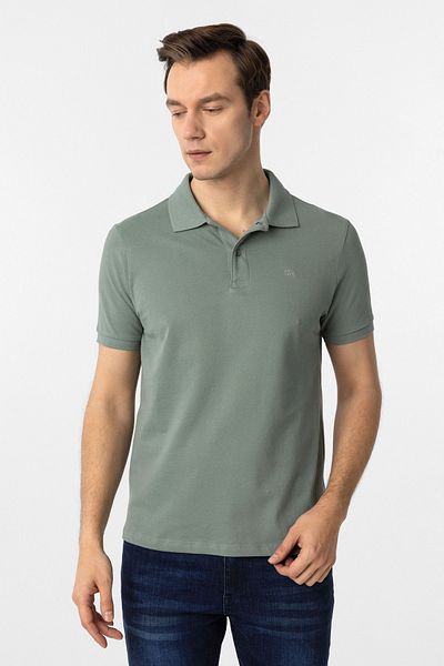 SÜVARİ Μπλουζάκι Polo Collar από βαμβακερό ύφασμα Cavalry Slim Fit