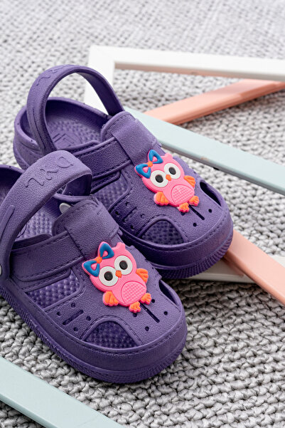 LexasUs Günlük Lila Ortopedik Kaydırmaz Tabanlı Hayvan Figürlü Çocuk Sandalet...