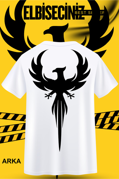 VİZYON İKRA Μπλουζάκι/Τι-σερτ Unisex με στάμπα Αγαλματίδιο του Φοίνικα μπροστ...