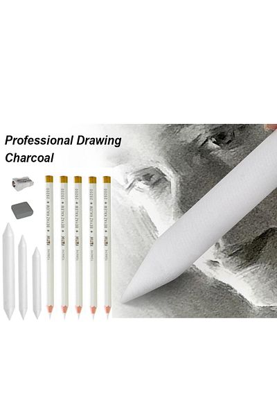 GLANCE Professional Black Pencil,Highlight Pen for Sketching, White Acetate Lead Pen, Fine Art Supplies