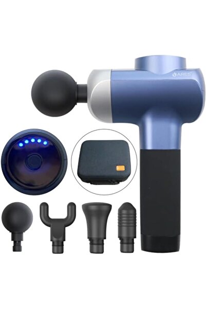 ARES جهاز تدليك يو فيتنس-٢ | ٥ سرعات | ٤ رؤوس قابلة للفصل | سعة البطارية ٣ خلايا ٢٥٠٠ مللي أمبير/ساعة