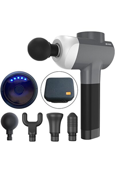 ARES جهاز تدليك يو فيتنس-٢ | ٥ سرعات | ٤ رؤوس قابلة للفصل | سعة البطارية ٣ خلايا ٢٥٠٠ مللي أمبير/ساعة