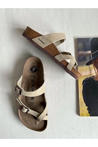 Zuum Slip One Finger Women's Slippers - Beige