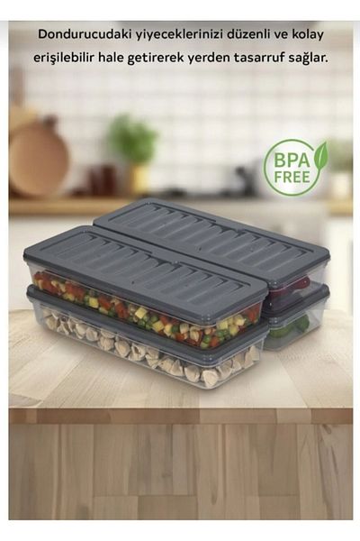 VİZYON Freezer Container Refrigerator Organizer Set Storage Container Breakfast