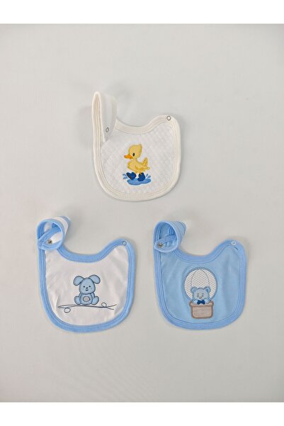 Tomuycuk 100% قطن 3 قطع بيبي بوي مريلة طوق مريلة طبقة مزدوجة وشاح لعاب مريلة