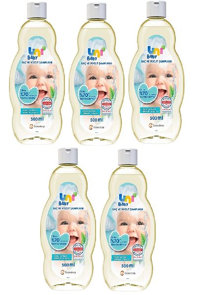 Uni Baby Hair and Body Shampoo 500 ml X 5 Pieces