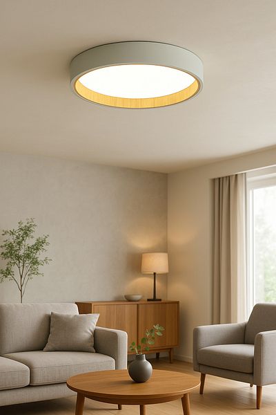 Lambadar Manes Model Special Design 42 cm Large Size Modern 3 Colors (White-Daylight-Yellow) Plafonier Led Chandelier