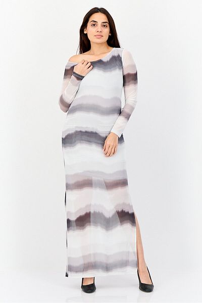 No Comment Women Mesh Maxi Dress, Multicolor