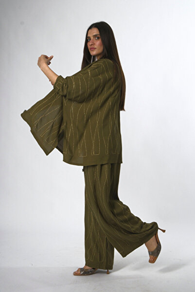 ABBRA Women's Cotton Oversize Shirt Set with Side Slits