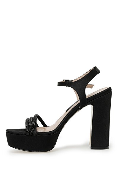 Nine West MUTLE 3FX Siyah Kadın Topuklu Sandalet