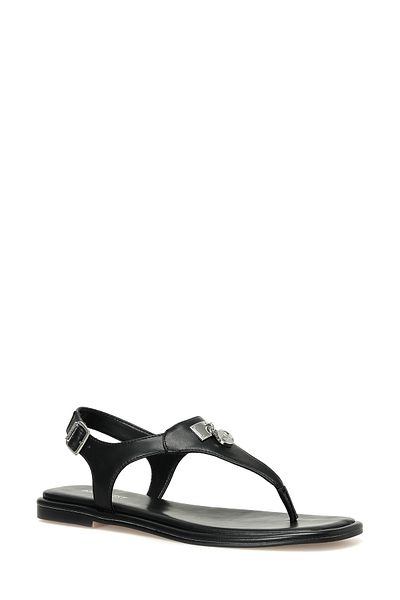 Nine West WOLLO 4FX Schwarze Sandalen für Damen - Flaches Design