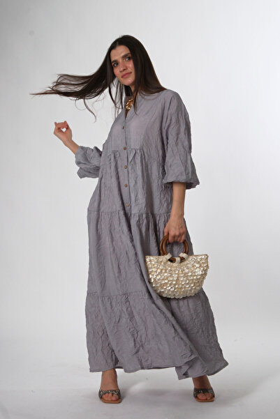 ABBRA Women's Crinkle Katleya Model Dress