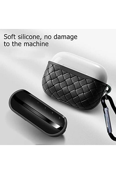 Generic Compatible with AirPods 3 Case (2021, TPU Woven & Leather Texture Designing Shell Protectiv