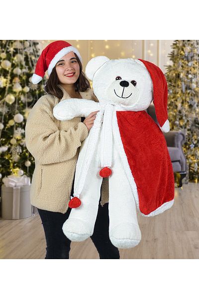 Özgüner Oyuncak 100 Cm Santa Claus Teddy Bear with Cloak New Year, Christmas Gift