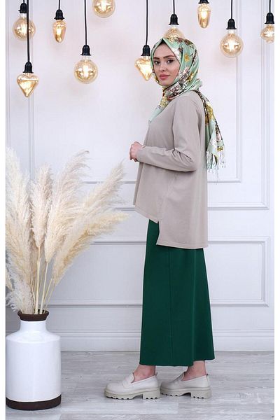 Invee İNVEE Knitwear Blouse 6902 Beige