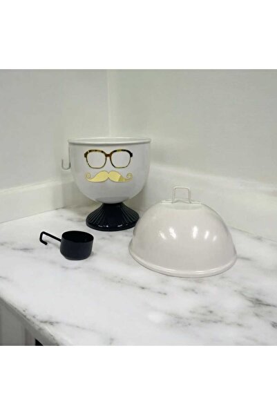 DECOOR MALL Metal Kapaklı Ve Ölçekli Deterjan Kutusu 2 Litre Kapasiteli (litre) Deterjanlık