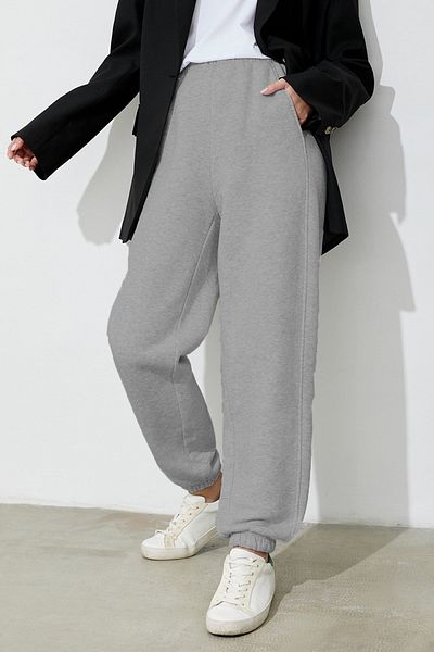 Madmext Γκρι Comfort Fit Γυναικεία Φούτερ - Mg1353