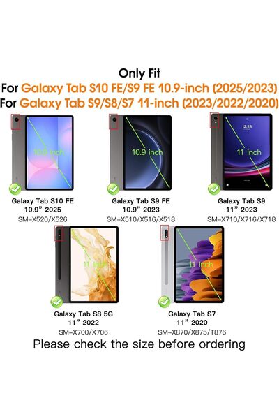 UnDePlus Galaxy Tab S10 Lite Fe/S10/S9 Fe/S9 Compatible Case Elegance with Stand and Characters for Kids