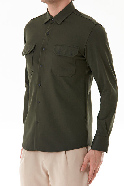 Fulla Moda Çift Cepli Çıtçıtlı Gömlek