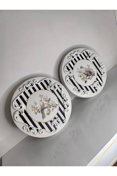 IremTasarimAtolyesi Wooden Panel 2 Painting Wall Decoration Mackenzie Design