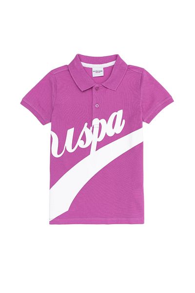 U.S. Polo Assn. Boy's Purple Polo Neck T-Shirt