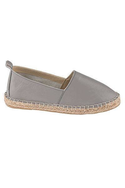 Moosefield Genuine Leather Dark Gray Women's Handmade Espadrille