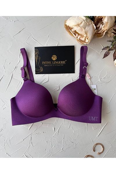 İntive Lingerie Angelina Push-up Χωρίς Σουτιέν Χωρίς Ραφή με λαιμόκοψη V Εισαγόμενο Ποιότητα Μονόχρωμο Σουτιέν χωρίς ουρά