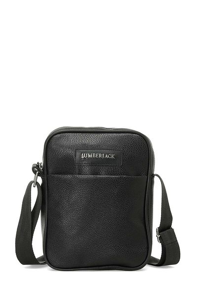 lumberjack Ανδρική τσάντα χιαστί CASUAL LEATHER CPRZ 4PR Μαύρη