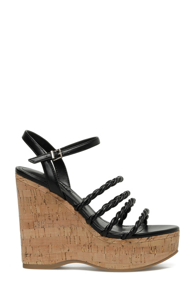 Nine West Черни дамски сандали с клин RENEST3 3FX