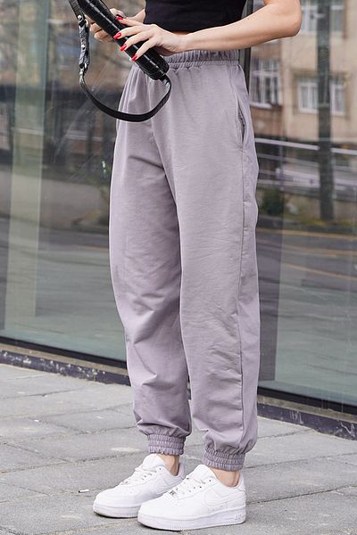 Madmext Gefärbte graue Comfort Fit Basic-Jogginghose Mg1635