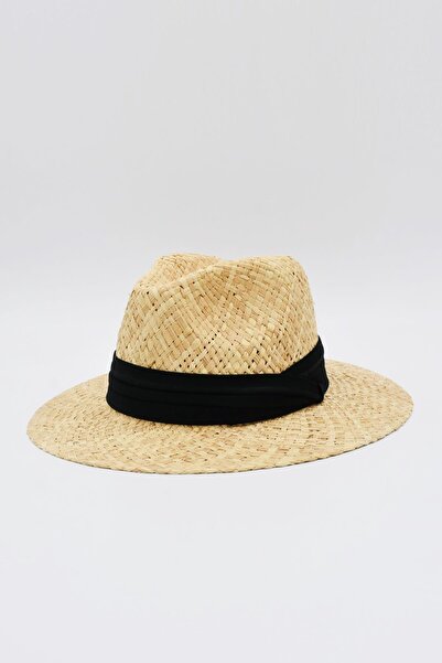 Külah Pălărie de paie tricotată Camel pentru femei
