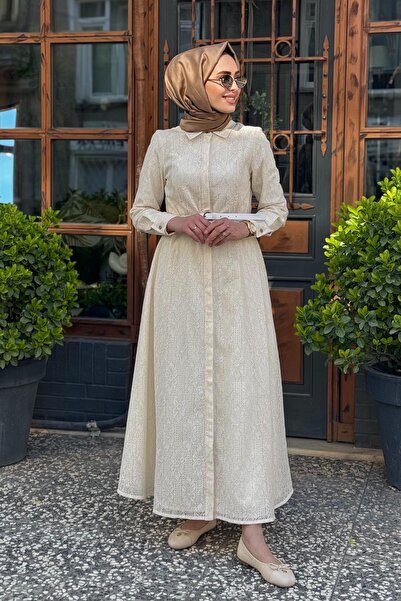SCL Elbise 10002511311033 Bej