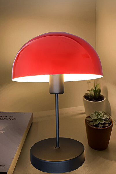 Fer Avize Venetian Mushroom Metal Hat Lampshade Modern Design Wired Table Lamp Night Light