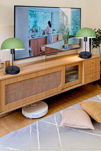 Fer Avize Venetian Mushroom Metal Hat Lampshade Modern Design Wired Table Lamp Night Light