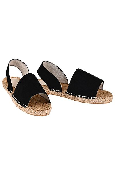 NOOSY Dámská espadrilka z pravé kůže v černé barvě