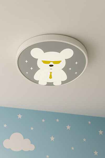 Lambadar Cypher Model Özel Tasarım 52 Cm Büyük Boy Modern 3 Renk(BEYAZ-GÜN IŞIĞI-SARI) Plafonyer Led Avize