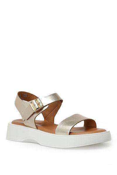 Nine West Tesra 3fx Gold Women's Thick Sole Sandals