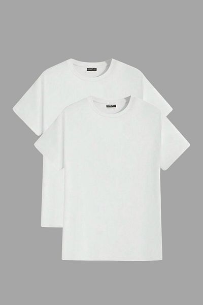 GENIUS STORE Ανδρικό T-Shirt Standard Fit Basic Crew Neck T-shirt BASIC-MANLESS2